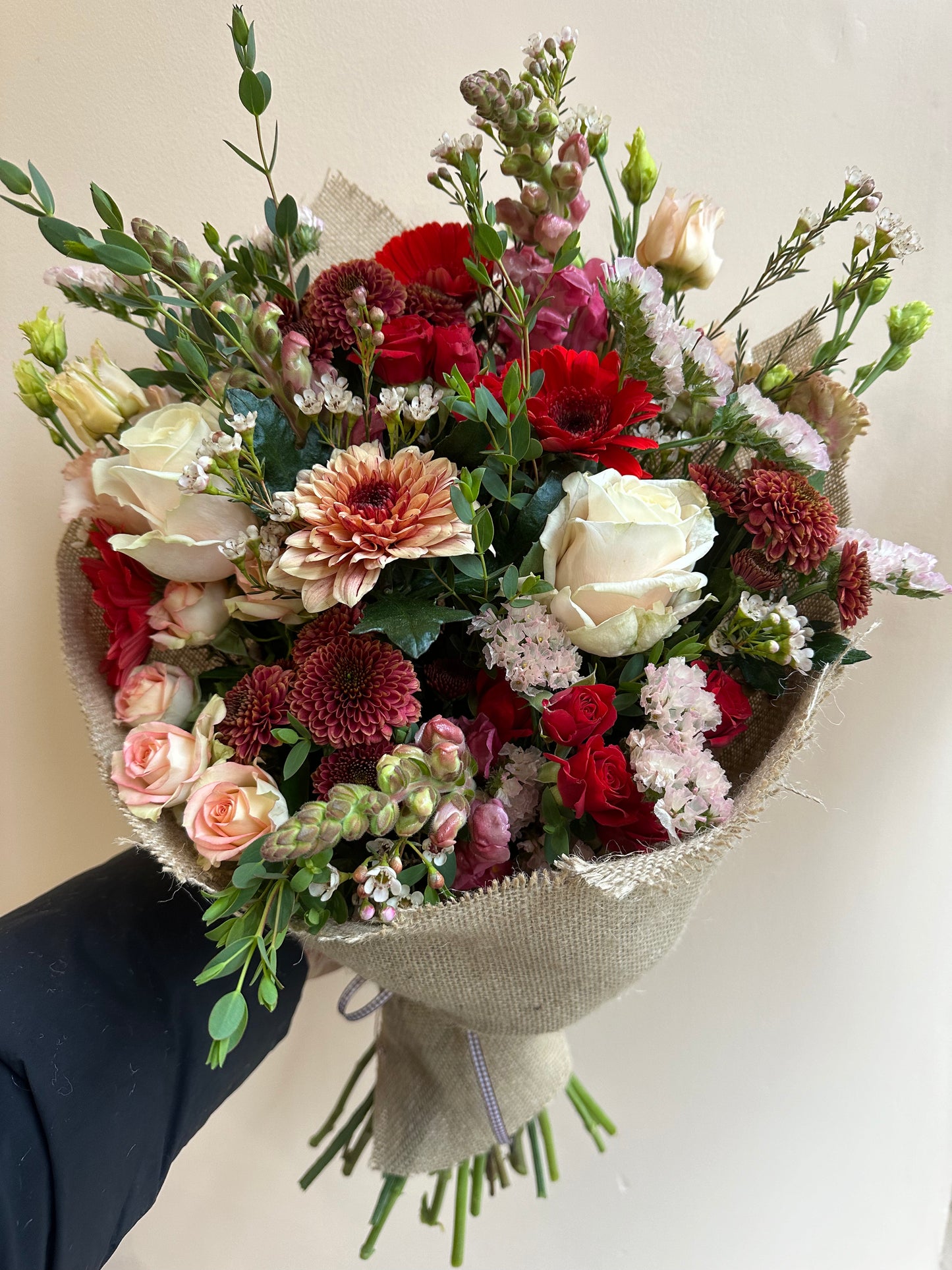 Christmas Hessian Wrap Bouquet