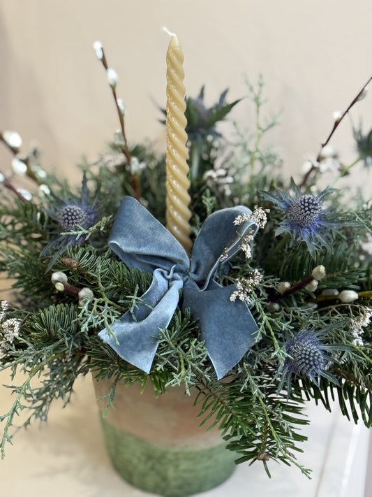 Christmas Table Candle Arrangement