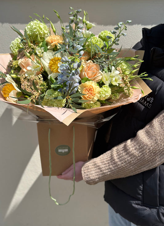 Aqua Packed Box Arrangement