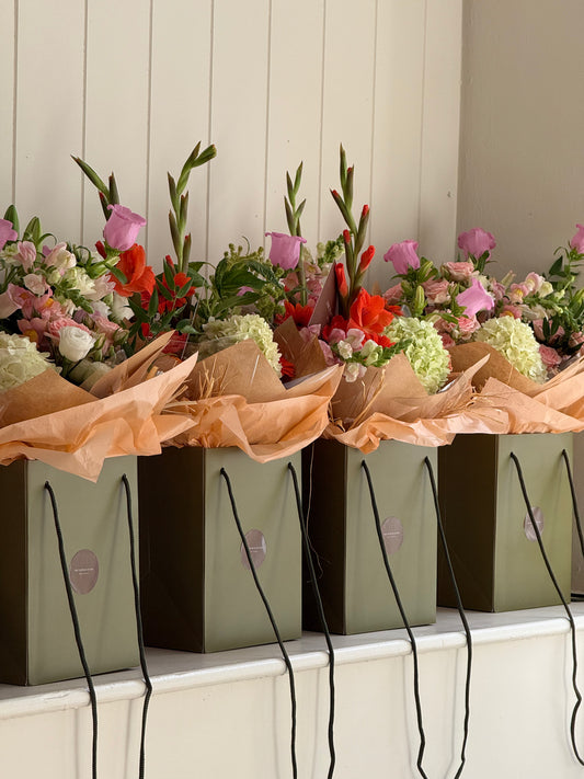 Aqua Packed Box Arrangement