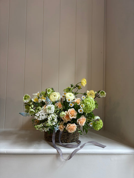 The Mothers Day Basket Arrangement - White Shades (Pre-order)