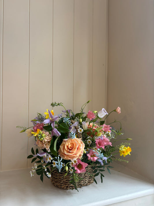 The Mothers Day Basket Arrangement - Spring Pastel Shades