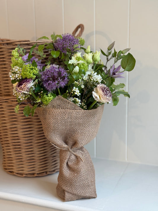 Hessian Wrap Bouquet