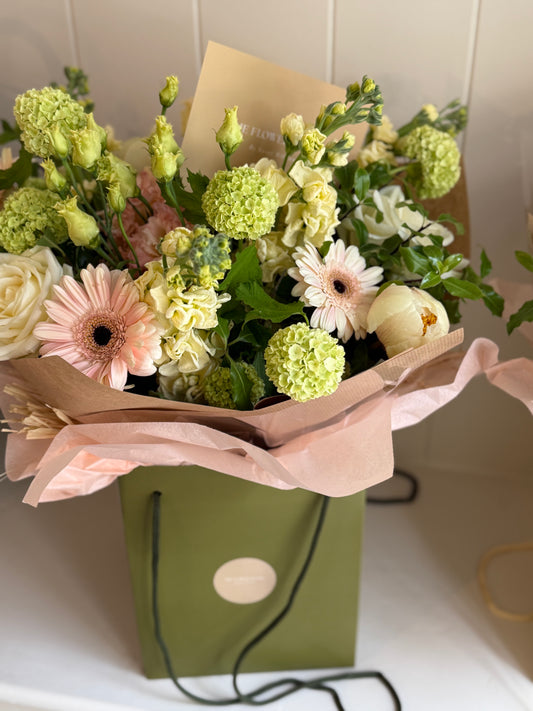 Aqua Packed Box Arrangement