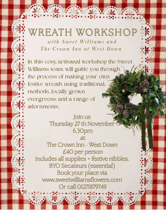 Wreath Making Workshop - With The Crown Inn at West Down